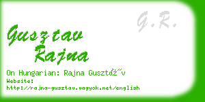 gusztav rajna business card